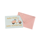 High Quality 3D Pink Blush Vespa Happy Birthday Card